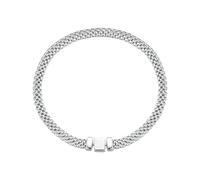 PVUVTNAHW 925 Sterling Silver Classic Knitted Bracelet Bangle for Women Luxury Anniversary Party Jewelry(17cm)
