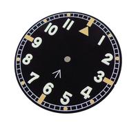 PVUVTNAHW Classic 29mm Pilot Style Watch Dial Face + Hands Set Arabic Numerals Compatible for NH35 NH36 Automatic Movement(Only dial D)