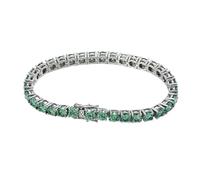 PVUVTNAHW D VVS Green Moissanite Tennis Bracelets for Women Lab Diamond Wedding Jewelry 925 Sliver Bracelet(16cm_4mm)