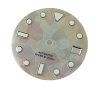 PVUVTNAHW Green Luminous 29mm Mother of Pearl Watch Dial Face Date Window Hands Set Compatible for NH35 NH36 Automatic Movement(White dial)