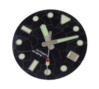 PVUVTNAHW Green Luminous 29mm Mother of Pearl Watch Dial Face Date Window Hands Set Compatible for NH35 NH36 Automatic Movement(Black dial Hands)