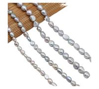 PVUVTNAHW Natural Freshwater Pearl Irregular Punch Loose Beads for Jewelry DIY Bracelet Necklace Accessories(Grey,6-7mm)