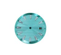 PVUVTNAHW New 33.5mm Watch Dial Green Luminous Watch Faces Men's Watch Replacement Parts Compatible for NH35/NH36/4R/7S Movement(C)