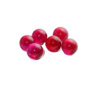 PVUVTNAHW Red Synthetic Corundum 5# Round Ball Ruby Perforated Bead For Jewelry Making(NO hole Ruby-6mm 50pcs)