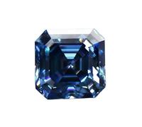 PVUVTNAHW Sapphire Blue Moissanite Stone Asscher Cut Pass Diamond Tester For Gemstone Charms Jewelry Making(6x6mm-1ct)