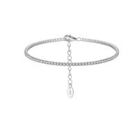 PVUVTNAHW Tennis Bracelet 925 Sterling Silver 1.5mm Bazel Setting Zircon for Women Luxury Chain Bracelet(SB190-P-W)
