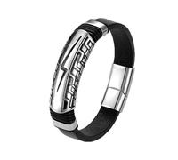 PVUVTNAHW Trendy Charm Rope Braided Vintage Leather Flash Bracelet Men Magnet Bangles Jewelry Accessories