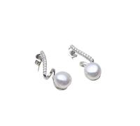 PVUVTNAHW Vintage Natural Freshwater Pearl Earrings Small 925 Silver Cultured Earrings For Women