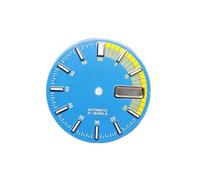 PVUVTNAHW Watch Dial 28.5mm Mechanical Watch Face Modification Parts Compatible for NH36A/ 4R36 Movement Green Luminous(Blue)
