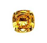 PVUVTNAHW Yellow Cushion Rounded Culet Cut Cubic Zirconia Lab Zircon CZ 4K Cutting 5A+ for Jewelry Making(8x8mm)