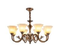 PVYGDXYI American Hotel Lobby Guest Room Copper Pendant Light Modern Living Room Bedroom Glass Lampshade Facing Upwards Chandelier,Modern Pendant Light