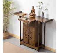 PVYGDXYI Bamboo Meditation Altar Table Personal Meditation Shrine, Meditation Altar Table Cabniat Meditation Table Altar with Storage, for Homes Temples Ancestral Halls(120cm/47.2in)