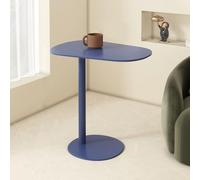 PVYGDXYI C Shaped End Table Square,Tv Trays And Snack Tables,Couch Tables That Slide Under,C Shaped Side Table for Living Room,Bedroom, Bathroom,Cafe And Balcony,Blue,M