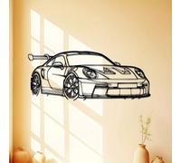 PVYGDXYI Car Metal Wall Art, Sports Car Silhouette, Modern Iron Vehicle Sculpture, Racing Car Outline Wall Decor, Unique Contemporary Home Decoration, for Car Enthusiasts