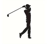 PVYGDXYI Classic Golf Silhouette, Metal Wall Art Decor, Golf Ball-Inspired Home Decoration, Indoor Outdoor Metal Golf Sign for Sports Enthusiasts, Black Wall Decor, Outside Wall Decor
