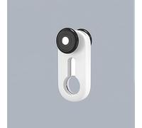 PVYGDXYI Curtains Tracks Pulley Track Rollers Aluminium Alloy Heavy-Duty Rail Pulleys Runners for Ceiling Wall Mount Tracks(White,50 pcs)