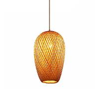PVYGDXYI Japanese-Style Bamboo Weaving Pendant Lamp,Retro Bamboo Art Hanging Lamp,Modern Woven Droplight,Wicker Craft Pendant Light,Handmade Wooden Chandelier,for Kitchen Island Dining Room