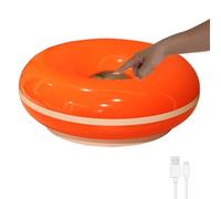 PVYGDXYI Orange donut lamp LED rechargeable desk lamp Touch Dimmable with USB Rechargeable Table Lamp Modern round donut design cordless night light with acrylic lampshade,Orange