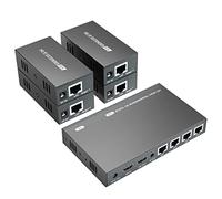 PW-DT2104 1X4 HDMI Extender Splitter 150m By Cat5e/Cat6/Cat7 Cable Support 1080P@60Hz Resolution Loop Out