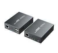 PW-DT252K HDMI KVM USB Extender 492ft/150m Transmission over Single Cat5e/6/7 HD 1080P Support TCP/IP and Loop out Function