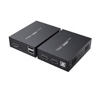 PW-HT225HK-B HDMI KVM USB Extender 165ft/50m Transmission over Single Cat5e/6/7 HD 1080P Support Loop out 3D EDID Function
