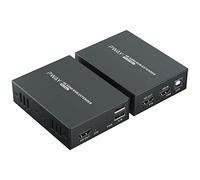 PW-HT249HK HDMI KVM USB Extender 165ft/50m Transmission over Single Cat5e/6/7 HD 4K Support Loop out 3D EDID Function (BLACK)
