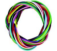 PW International Pack of 12 Brightly Coloured Phatalate-Free Scoubidou Plastic Lacing Cords