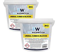 PW PROWASHROOM Urinal Channel Blocks 2 x 3KG - Lemon Fragrance - Non PDCB - Slow Dissolving - 30 Day Control