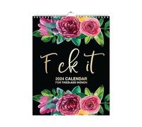 PW TOOLS 2024 Calendar for Tired-Ass Women | Fu-ck it 2024 Wall Calendar | Sweary Calendar Planner | Funny Monthly Calendar Gag Gift for Women