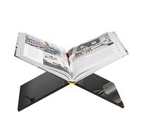 PW TOOLS Acrylic Book Holder, Open Large Book Display Stand for Cookbook Art Book Bible Guest Book, Coffee Table Book Stand for Reading, for Reading & Displaying Book