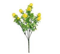 PW TOOLS Artificial Lemon Branches, Yellow Fake Lemon Flower Branch, Fake Lemon Floral Picks, Plant Decor Fake Tree Branches for Table Vase Decor, 36cm