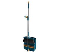 PW TOOLS Broom and Dustpan Set for Home, 38 Inches Long Handle Lightweight 180 Degree Rotating Broom Set, Upright Standing Dust Pan with Comb Teeth, Brooms for Sweeping Indoor