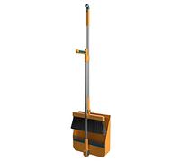 PW TOOLS Broom and Dustpan Set for Home, 38 Inches Long Handle Lightweight 180 Degree Rotating Broom Set, Upright Standing Dust Pan with Comb Teeth, Brooms for Sweeping Indoor