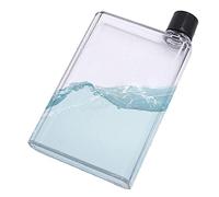 PW TOOLS Flat Slim Water Bottle, 350ml/420ml Transparent Portable Juice Cups, Notebook Bottle, Drinks Kettle for School, Outdoor Sports, Travel