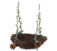 PW TOOLS Nest for Parakeets,Conure Nest for Cage - Warm Bird Nest Straw Rope To Relax Your Parrot And Help Sharpen Their Beaks for Anchovies, Chick