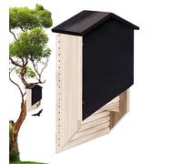 PW TOOLS Outdoor Shelter for Bat - Wood Bats Houses for Shelter Habitat,Wooden Bat Box Shelter, Reusable Bat Box House Wooden Decor for Outdoor Hibernation in Your Garden Yard