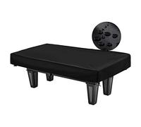 PW TOOLS Pool Table, 7/8/9 Ft 210D Oxford Cloth Waterproof Pool Table with Drawstring, Indoor Outdoor Furniture Protector, Billiards Accessories, Black