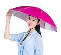 PW TOOLS Rainbow Umbrella Hat with Adjustable Elastic Band for Adults, Kids - Beach, Fishing and Camping