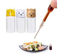 PW TOOLS Squeeze Bottles, Soy Sauce Bottle, Refillable Ketchup Honey Salad Containers Bottles, Portable Sauce Jars Lunch Box Dressing Dispensers, for School