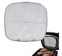 PW TOOLS Stainless Steel Splatter Shield for Ninjas Foodi AG301, Fine Mesh Splatter Screen for Ninja Foodi AG300, AG300C, AG301C, AG302, AG400, Reusable Indoor Grill Accessories