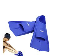 PW TOOLS Swim Training Fins - Silicone Open Heel Float Fins, Short Blade for Leg Strength, Adult Men and Women
