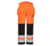 Portwest Pw2 Hi-Vis Holster Work Trousers Orange/black - 48R