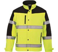 Portwest Hi Vis Breathable Two-Tone Softshell Waterproof Work Jacket - S429