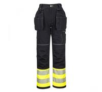 Portwest PW30 Hi Vis Class 1 Holster Trousers Yellow / Black 42" 31"