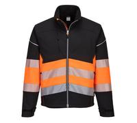 PW3 Hi Vis Softshell Work Jacket Segmented Hi Viz Class 1 Portwest PW375