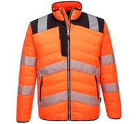 PW3 Segmented Hi-Vis Padded Baffle Jacket Quilted Portwest RIS 3279-PW371