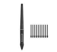 PW517 Battery-Free Pen Compatible with Monitor Kamvas 13/22/22 Plus/Kamvas Pro 24 Pen, Digital Pen PW517, 2 Express Keys, with 10 Replacement Tips, Black