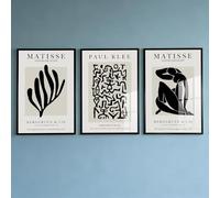 PWAAHDC Set of 3 Matisse Wall Art Prints - Beige Neutral Vintage Canvas posters for Stylish Living Room and Bedroom Decor (Unframed, 50 x 70 cm)
