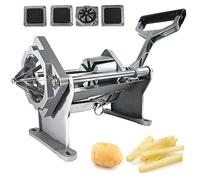 PWABAF Commercial Hand French Fry Fries Making Machine Potato Chip Cutter, Stainless Steel, Aluminum Alloy Steel, 7mm, 10mm, 15mm, 8-Cut Blade Sizes