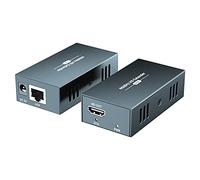 PWAYTEK 4K HDMI Extender, Ultra HD 4K@60Hz Over Cat5e/Cat6/Cat7 Up to 50m, Extended Audio and Video, Supports Loop Out, HDR, HDCP 2.2/1.4 YUV 444